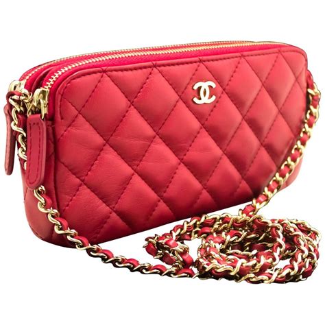 chanel red wallet on chain|chanel zipped wallet.